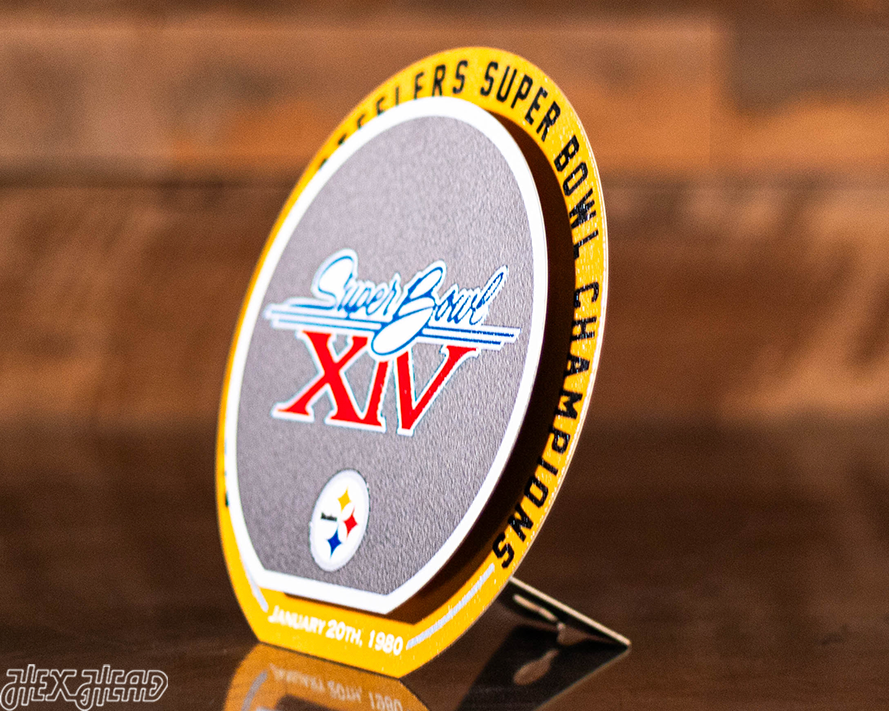 Pittsburgh Steelers Super Bowl XIV "Double Play" On the Shelf or on the Wall Art