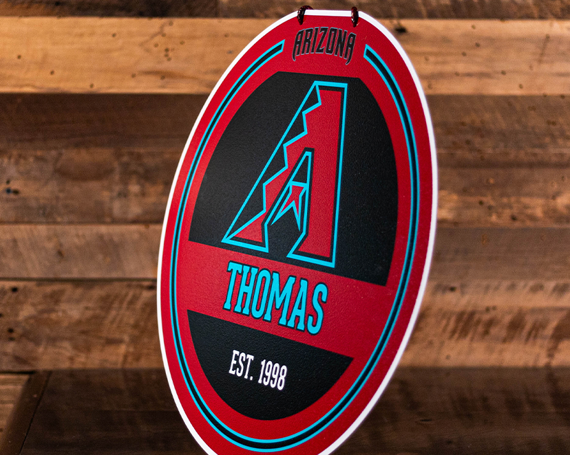 Arizona Diamondbacks Personalized Monogram Metal Art