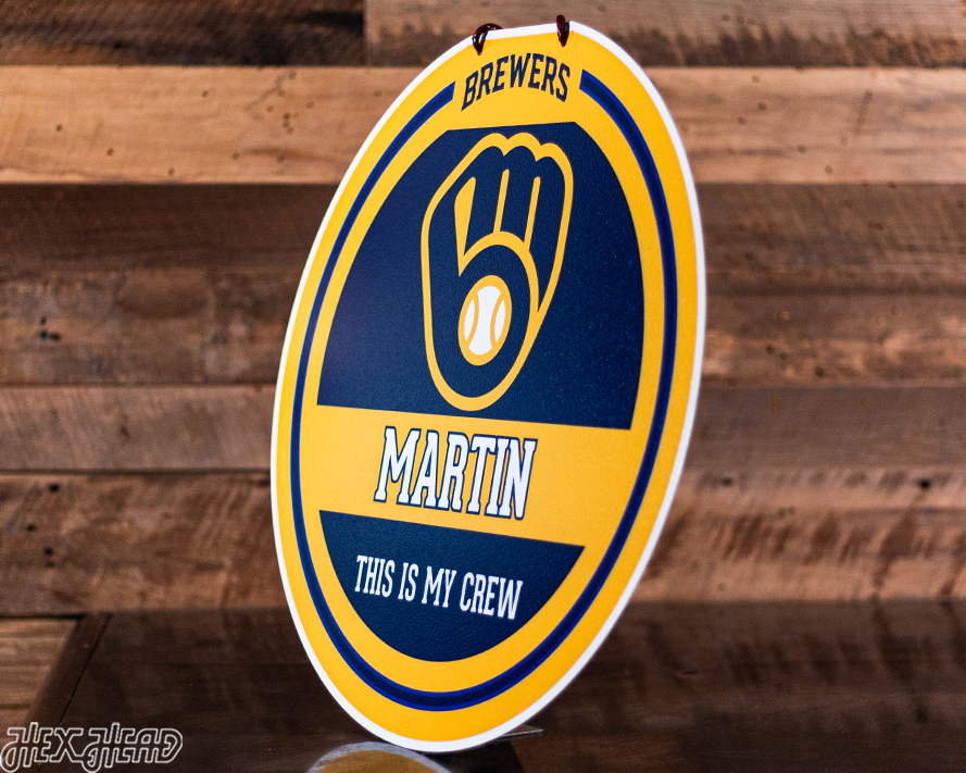 Milwaukee Brewers Personalized Monogram Metal Art