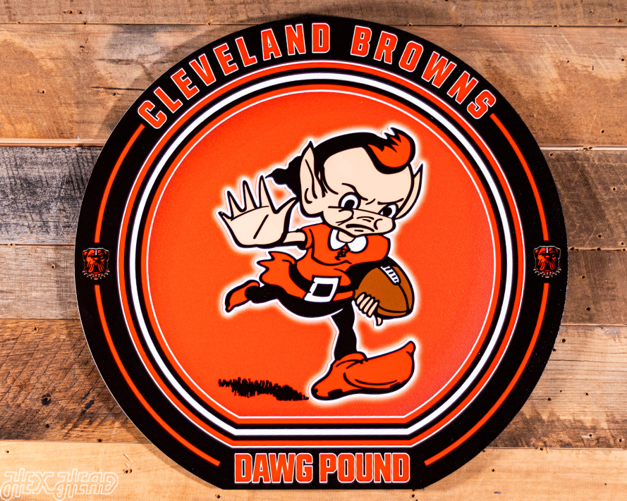 VARSITY Collection- SINGLE Layer Cleveland Browns Metal Wall Art