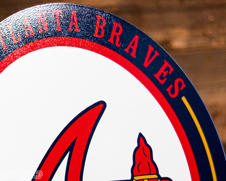 VARSITY Collection- SINGLE layer Atlanta Braves Metal Wall Art