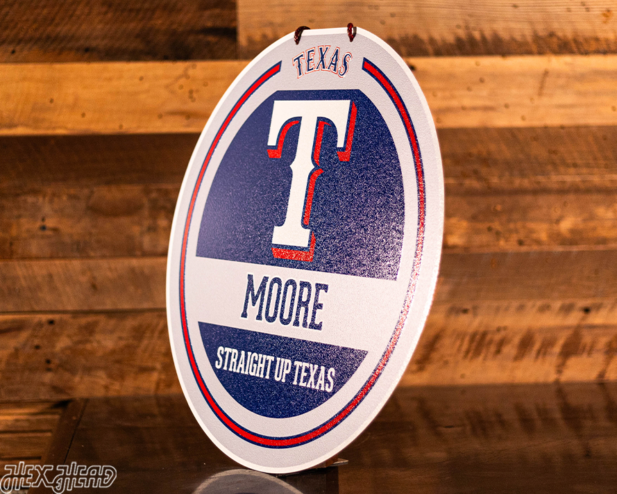 Texas Rangers Personalized Monogram Metal Art