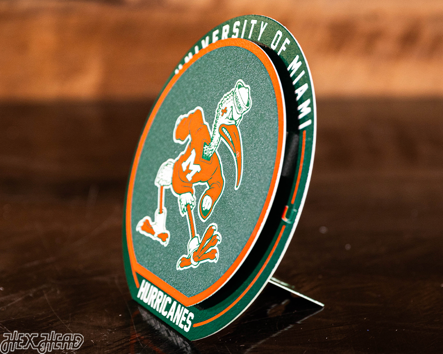 Miami Hurricanes "Double Play" On the Shelf or on the Wall Art