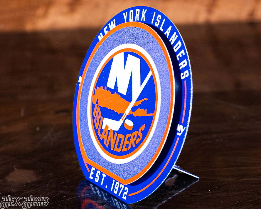 New York Islanders "Double Play" On the Shelf or on the Wall Art