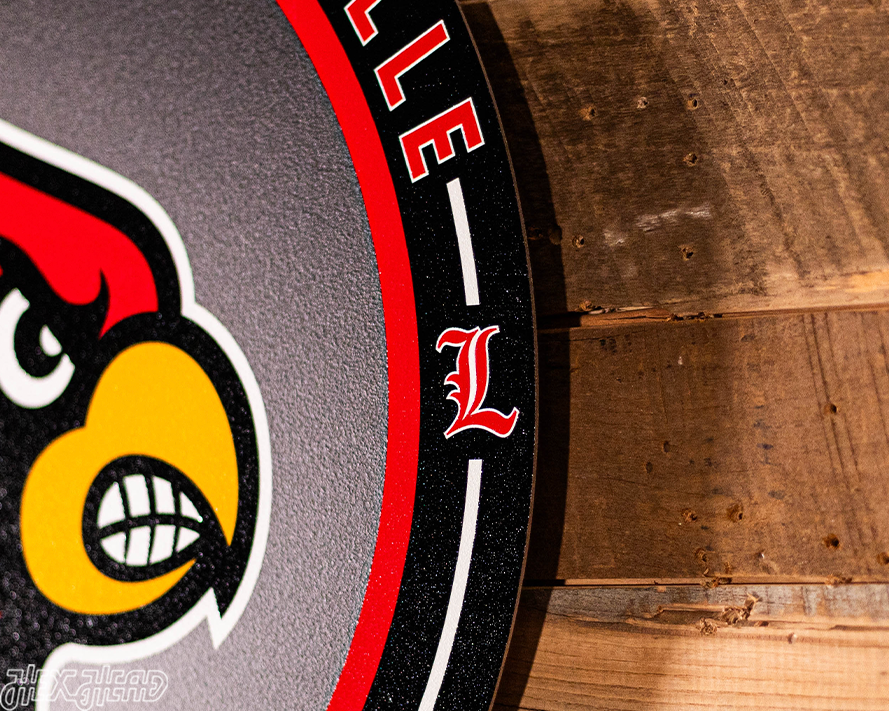 VARSITY Collection- SINGLE Layer Louisville Cardinals Metal Wall Art