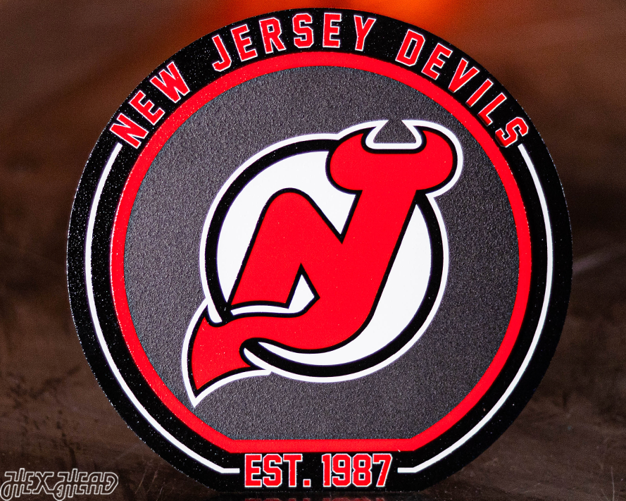 New Jersey Devils "Double Play" On the Shelf or on the Wall Art