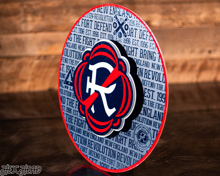 New England Revolution CRAFT SERIES 3D Embossed Metal Wall Art