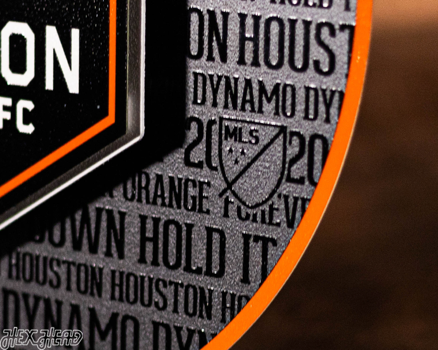 Houston Dynamo CRAFT SERIES 3D Embossed Metal Wall Art