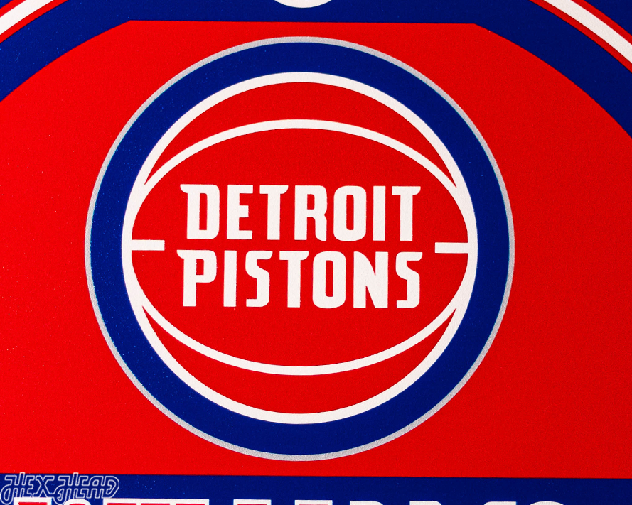 Detroit Pistons Personalized Monogram Metal Art