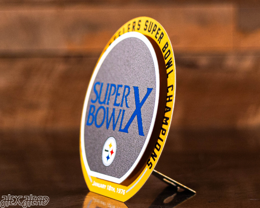 Pittsburgh Steelers Super Bowl X "Double Play" On the Shelf or on the Wall Art