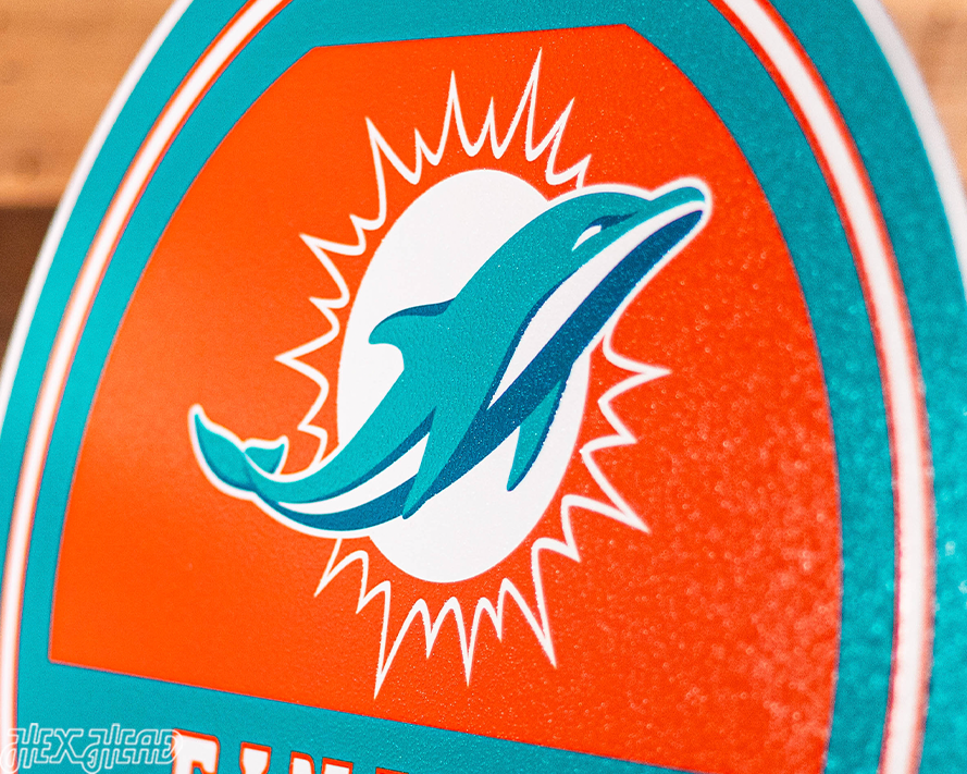 Miami Dolphins Personalized Monogram Metal Art