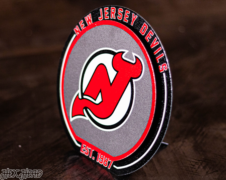 New Jersey Devils "Double Play" On the Shelf or on the Wall Art