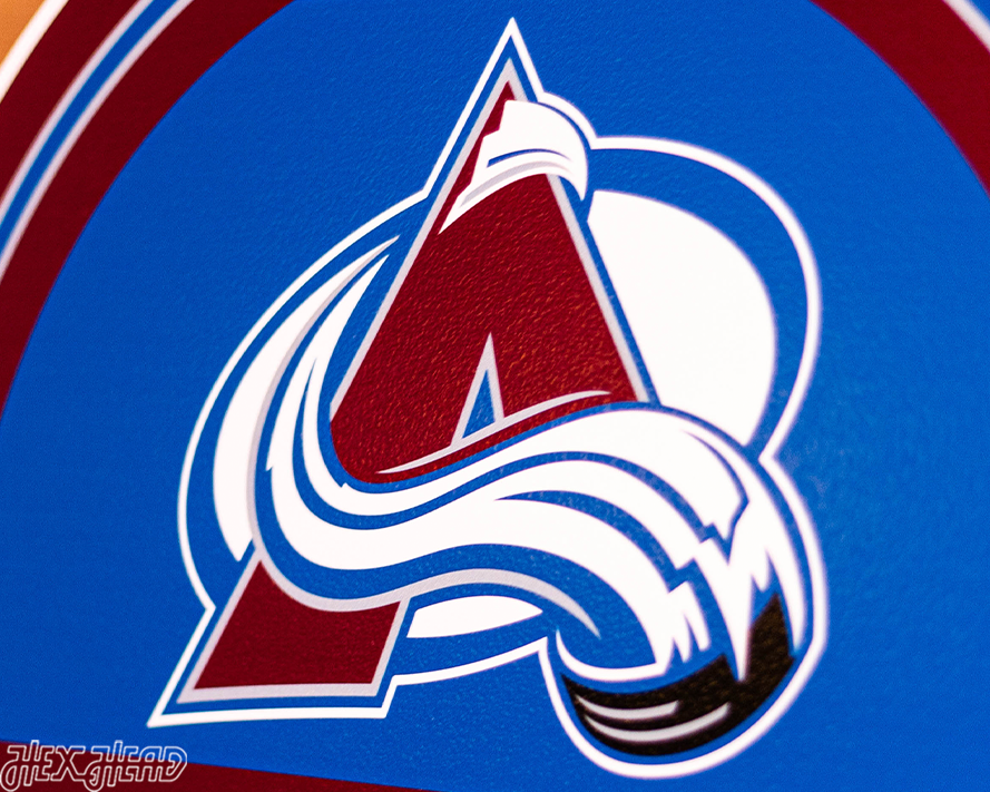 Colorado Avalanche Personalized Monogram Metal Art