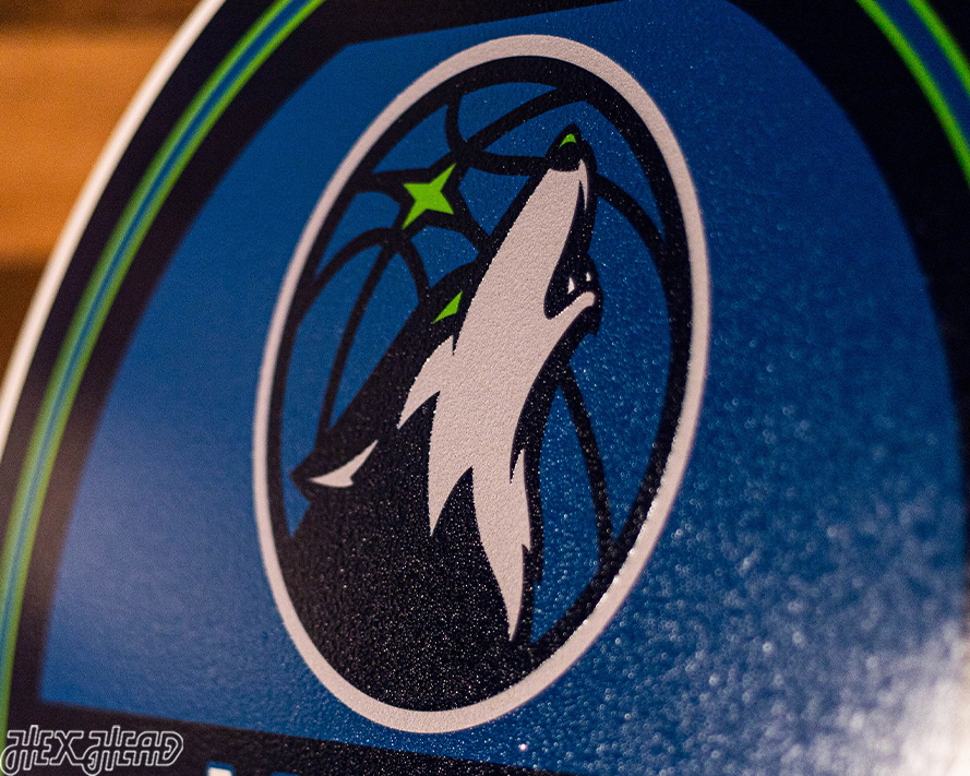 Minnesota Timberwolves Personalized Monogram Metal Art