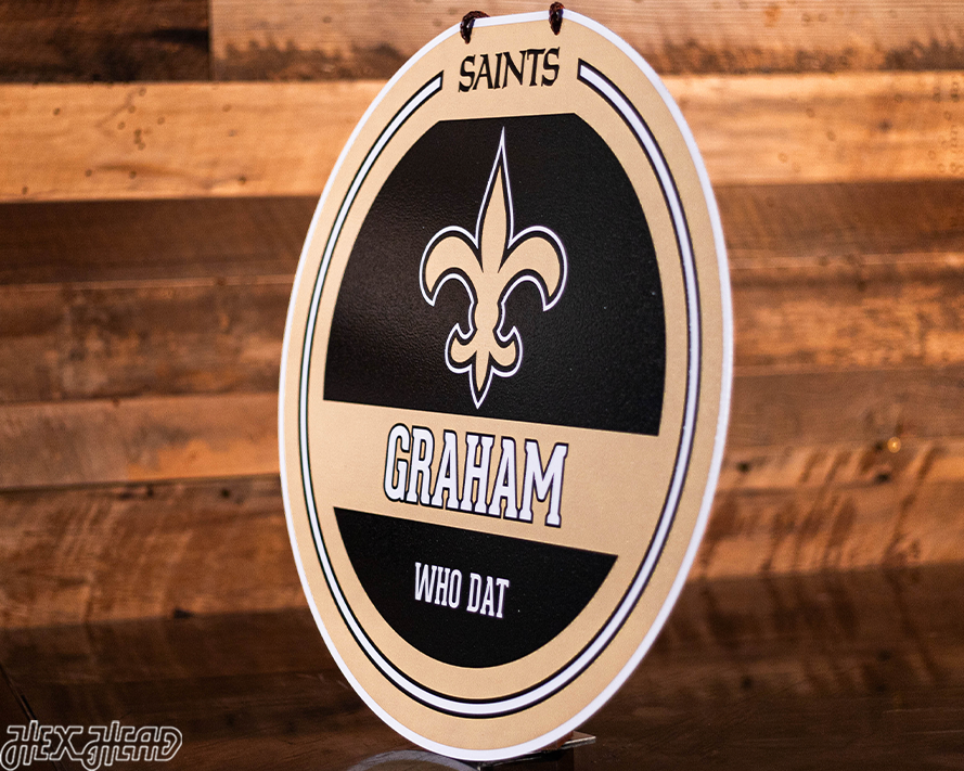 New Orleans Saints Personalized Monogram Metal Art