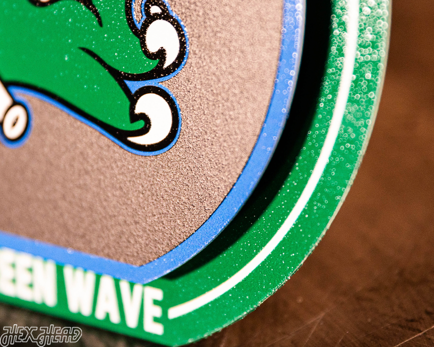 Tulane Green Wave "Double Play" On the Shelf or on the Wall Art