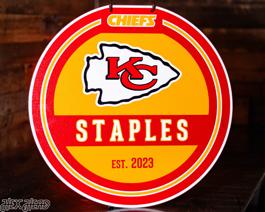 Kansas City Chiefs Personalized Monogram Metal Art