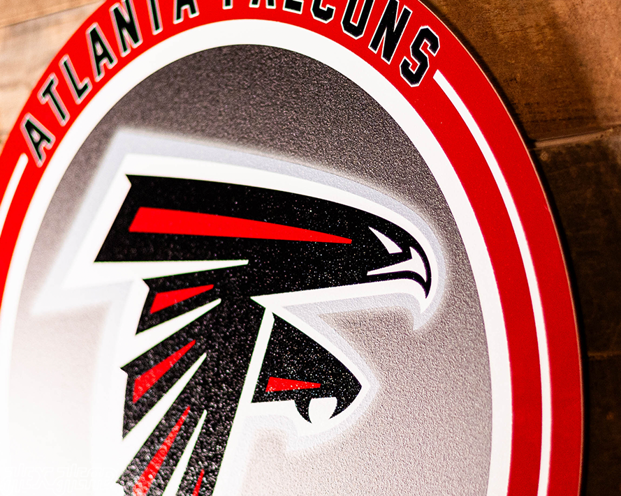 VARSITY Collection- SINGLE Layer Atlanta Falcons Metal Wall Art