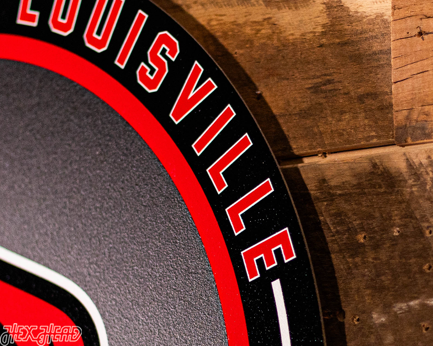 VARSITY Collection- SINGLE Layer Louisville Cardinals Metal Wall Art