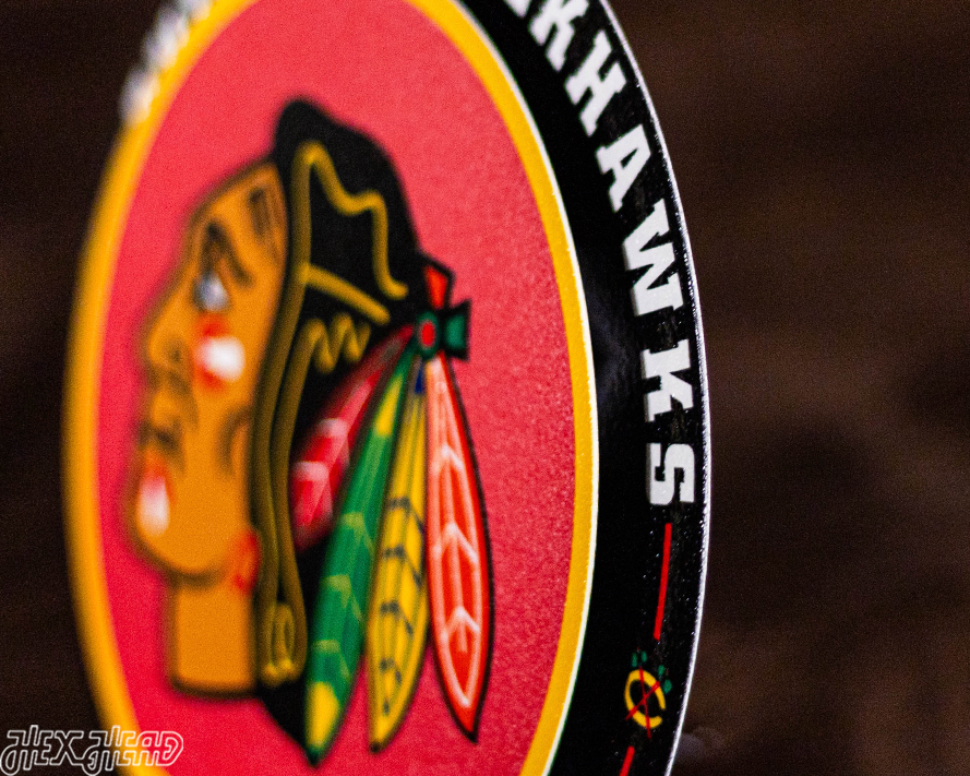 Chicago Blackhawks "Double Play" On the Shelf or on the Wall Art