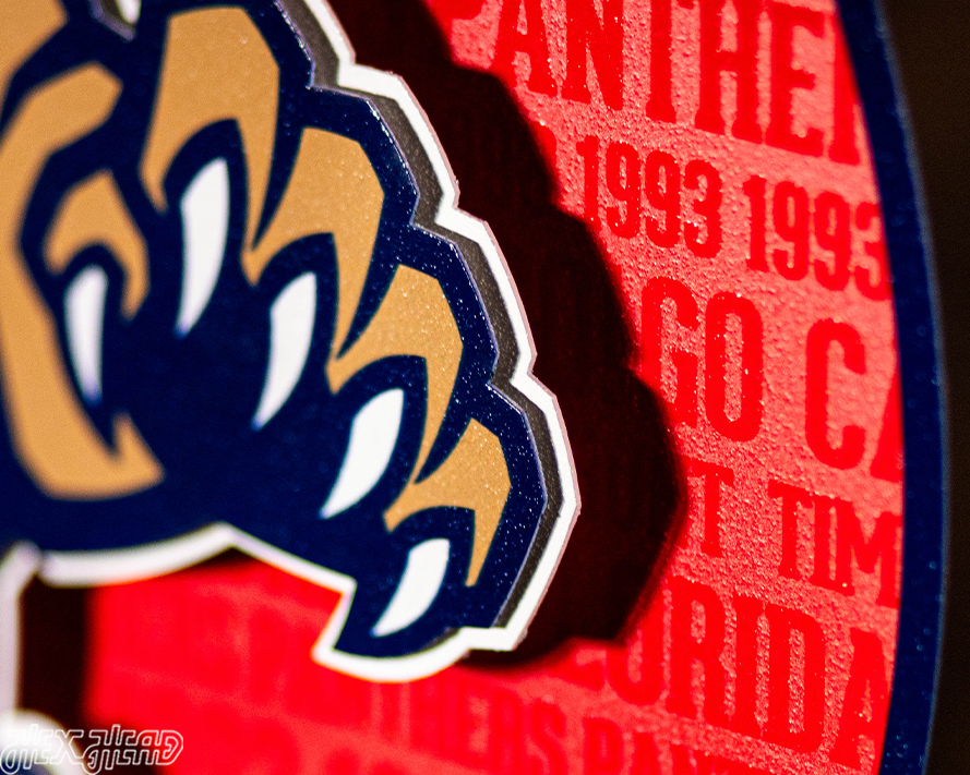 Florida Panthers CRAFT SERIES 3D Vintage Metal Wall Art