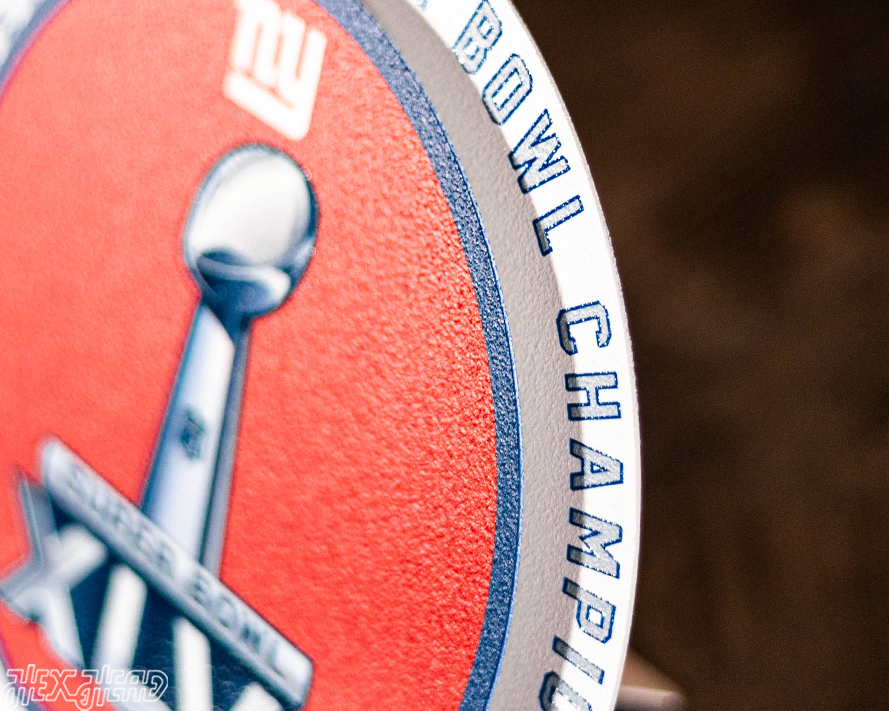 New York Giants "XLVI" Super Bowl "Double Play" On the Shelf or on the Wall Art