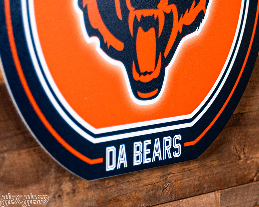 VARSITY Collection- SINGLE Layer Chicago Bears Metal Wall Art