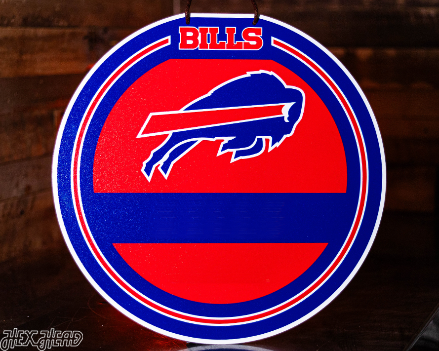 Buffalo Bills Personalized Monogram Metal Art