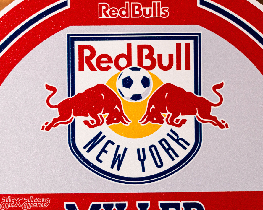 New York Red Bulls Personalized Monogram Metal Art