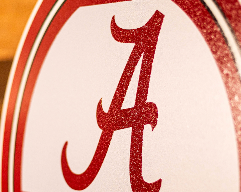 Alabama Crimson Tide Personalized Monogram Metal Art