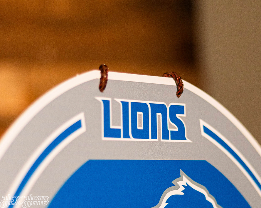 Detroit Lions Personalized Monogram Metal Art