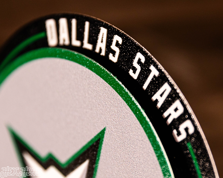 Dallas Stars "Double Play" On the Shelf or on the Wall Art