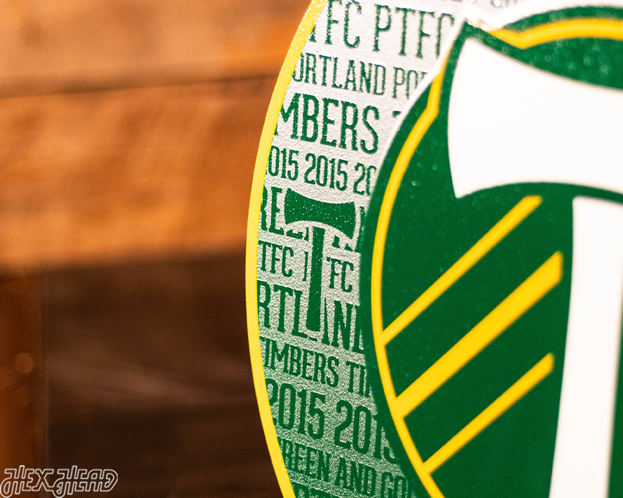 Portland Timbers CRAFT SERIES 3D Embossed Metal Wall Art