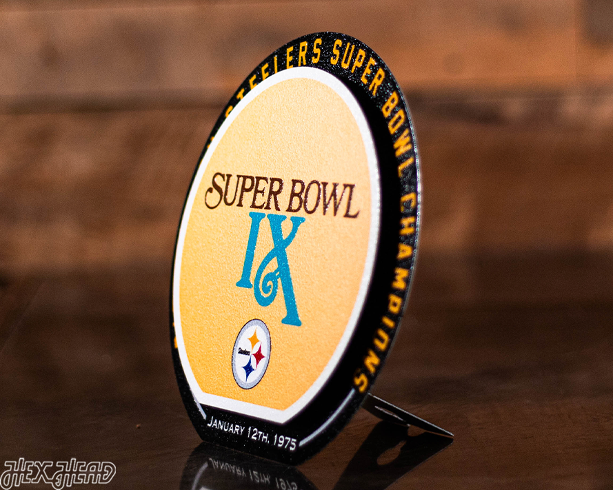 Pittsburgh Steelers Super Bowl IX "Double Play" On the Shelf or on the Wall Art