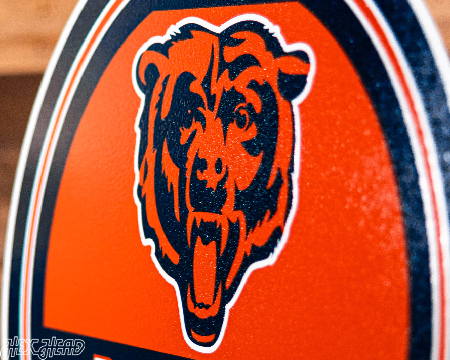 Chicago Bears Personalized Monogram Metal Art