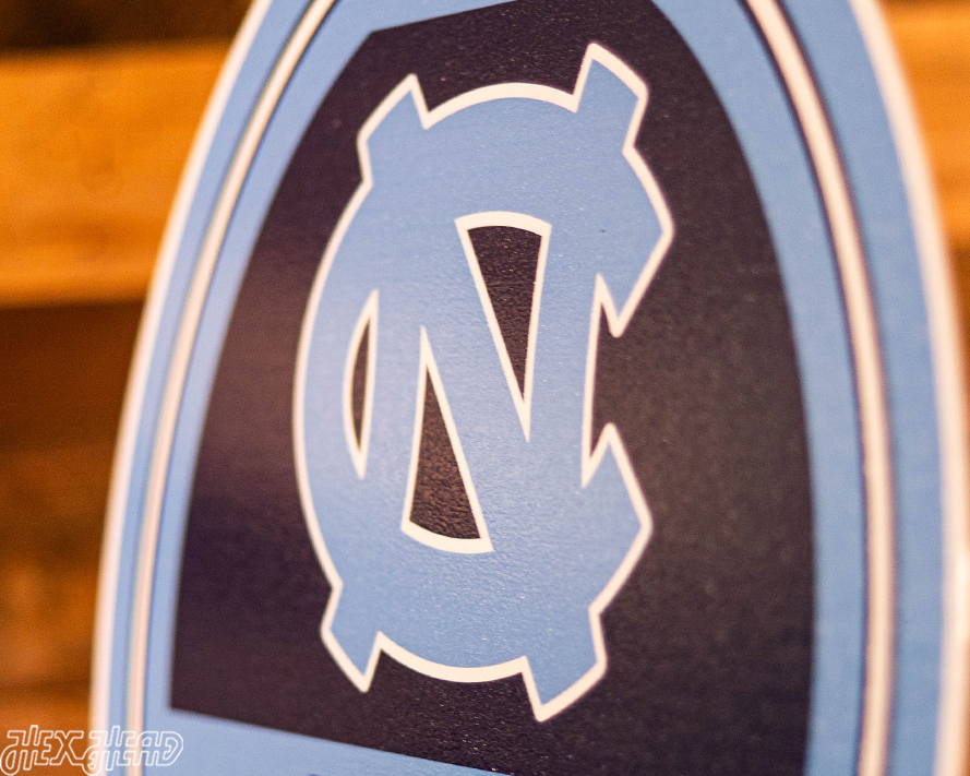 North Carolina Tar Heels Personalized Monogram Metal Art