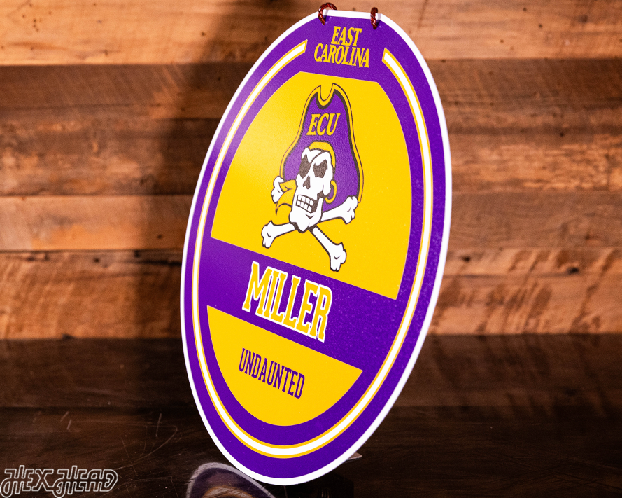 East Carolina Pirates Personalized Monogram Metal Art