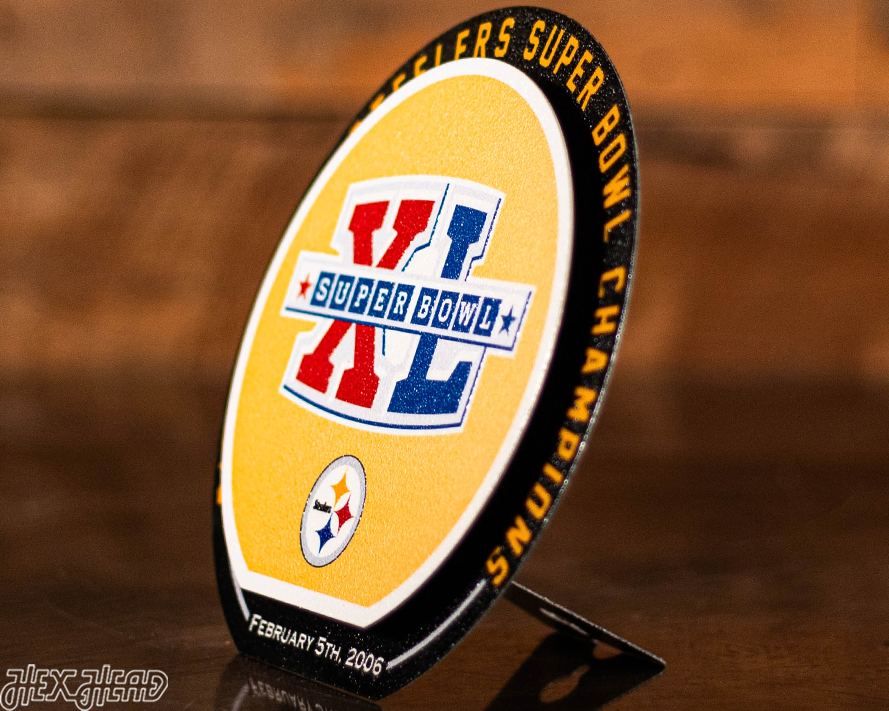 Pittsburgh Steelers Super Bowl XL "Double Play" On the Shelf or on the Wall Art