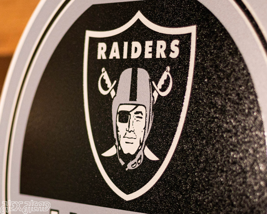 Las Vegas Raiders Personalized Monogram Metal Art