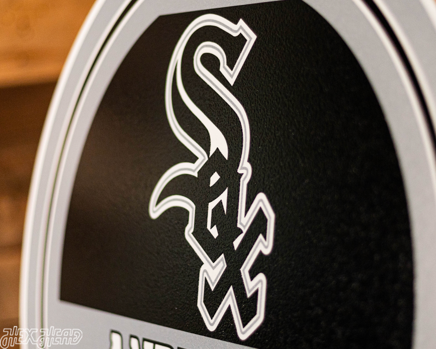 Chicago White Sox Personalized Monogram Metal Art