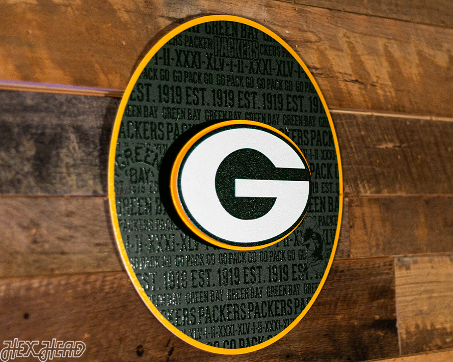 Green Bay Packers CRAFT SERIES 3D Embossed Metal Wall Art