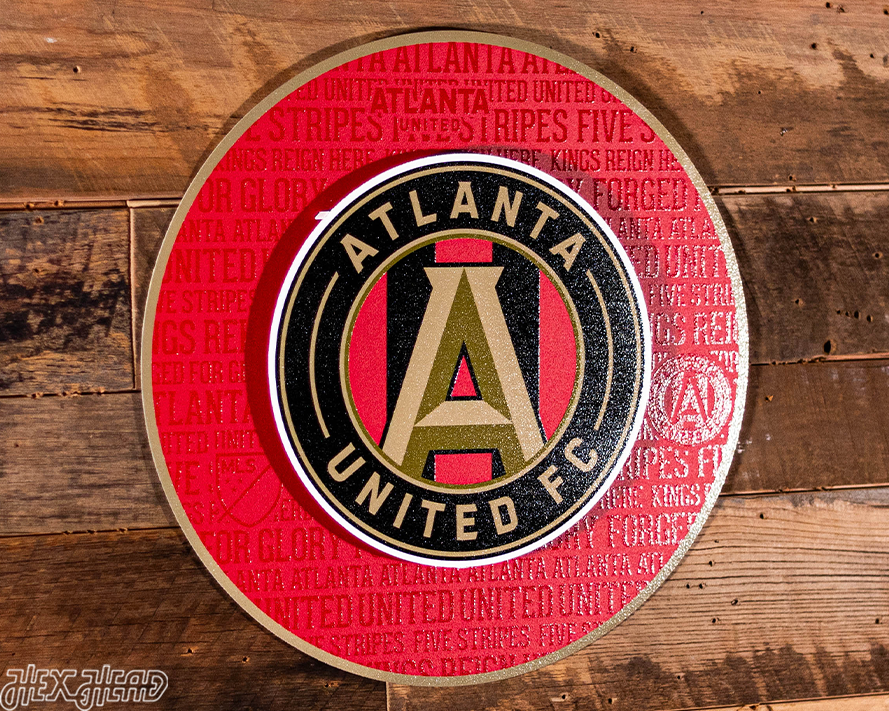 Atlanta United FC CRAFT SERIES 3D Embossed Metal Wall Art