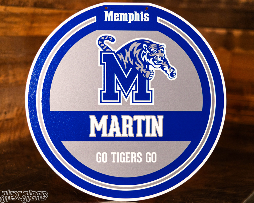 Memphis Tigers Personalized Monogram Metal Art