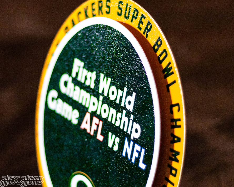 Green Bay Packers "1967" Super Bowl "Double Play" On the Shelf or on the Wall Art