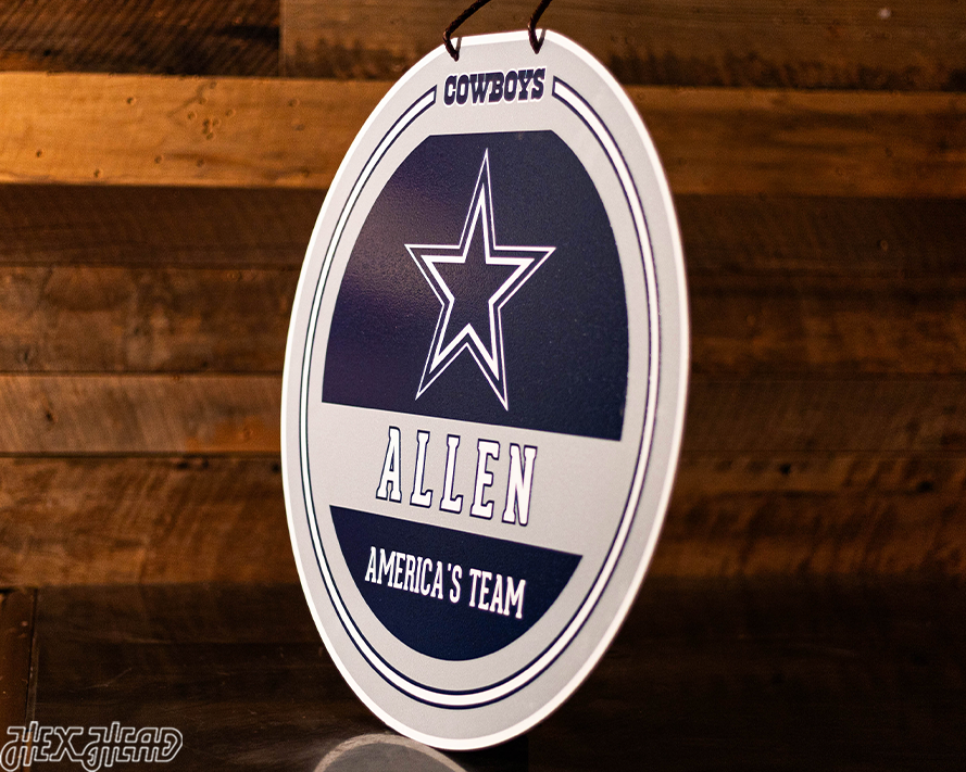 Dallas Cowboys Personalized Monogram Metal Art