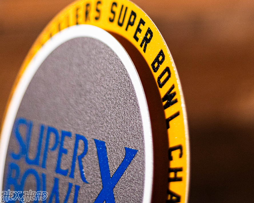 Pittsburgh Steelers Super Bowl X "Double Play" On the Shelf or on the Wall Art