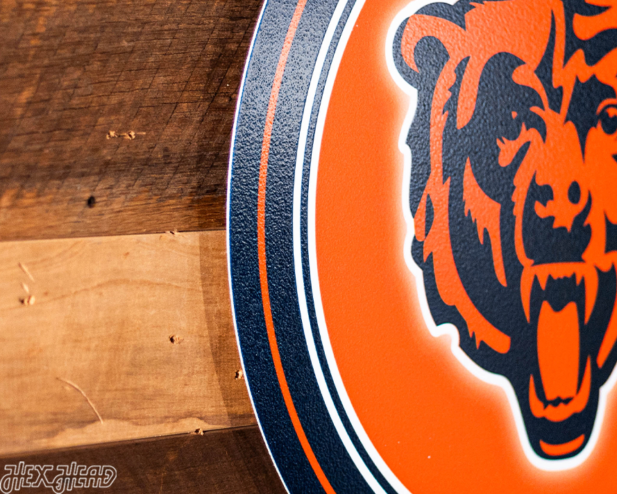 VARSITY Collection- SINGLE Layer Chicago Bears Metal Wall Art