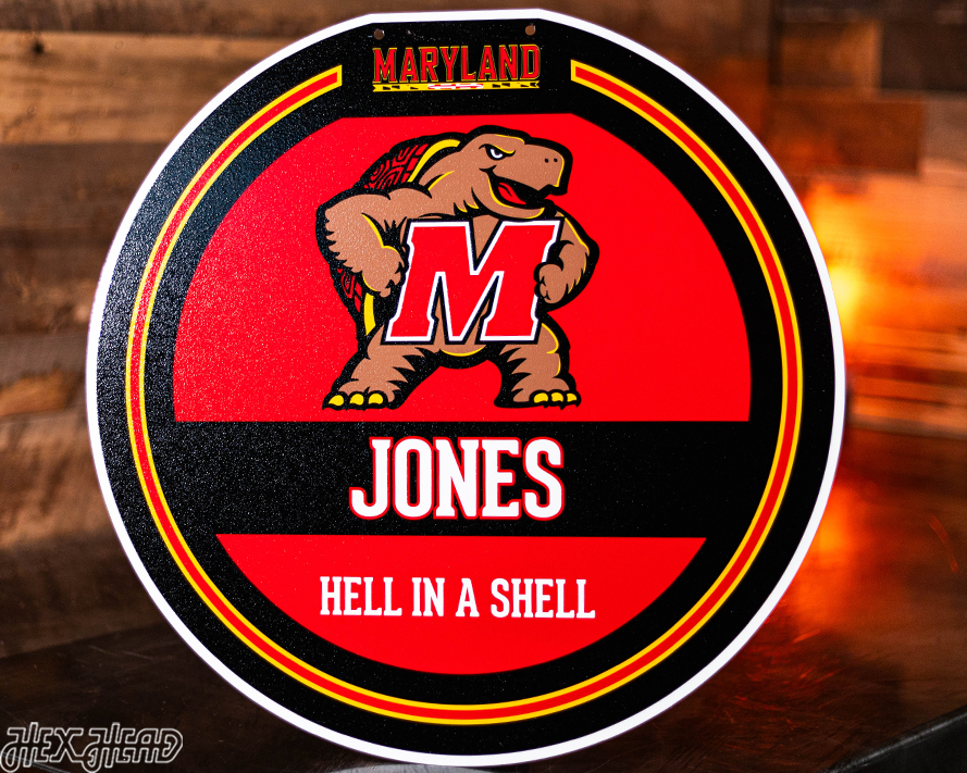 Maryland Terrapins Personalized Monogram Metal Art