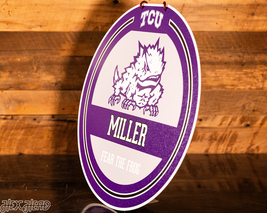 TCU Horned Frogs Personalized Monogram Metal Art