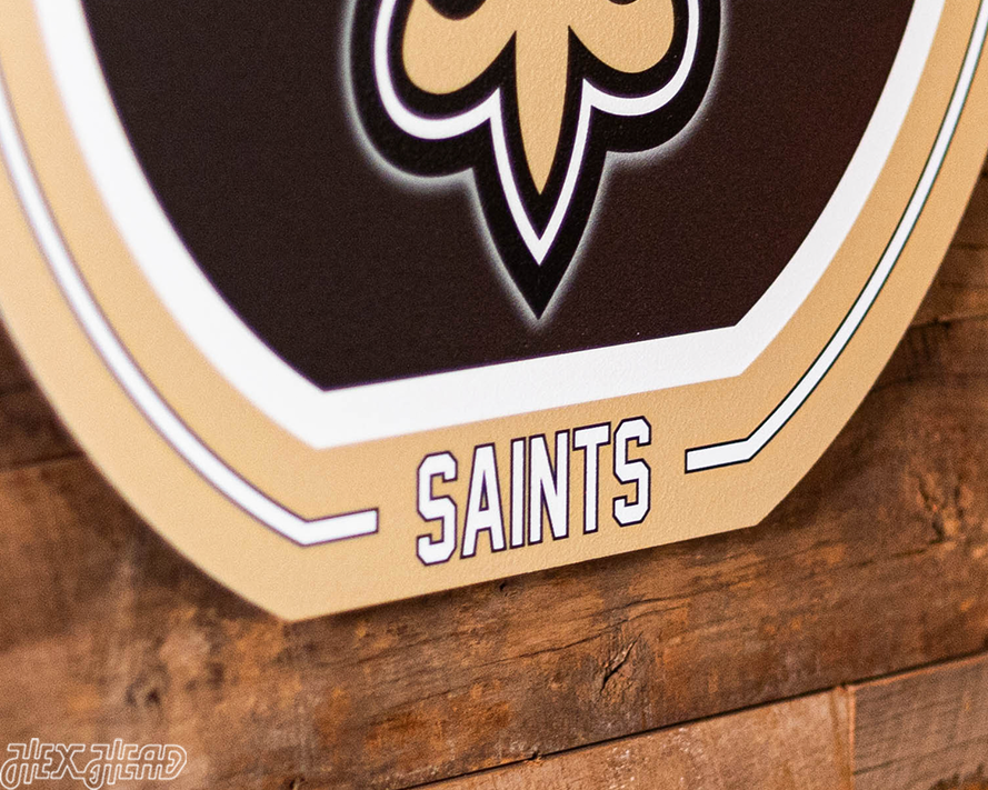 VARSITY Collection- SINGLE Layer New Orleans Saints Metal Wall Art